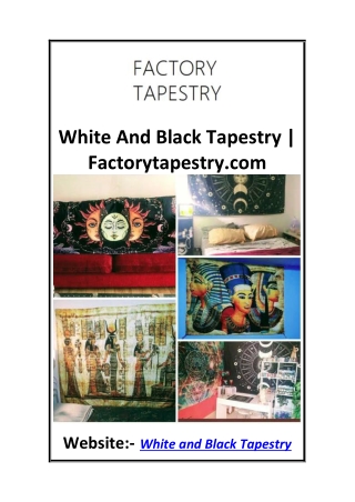 White And Black Tapestry  Factorytapestry.com