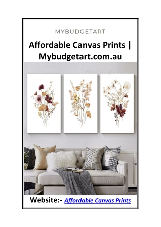 Affordable Canvas Prints  Mybudgetart.com.au