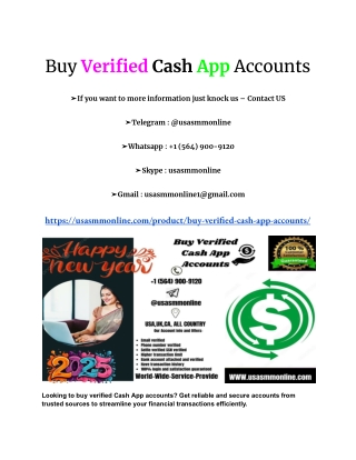 Top-Quality Social Services Provider,Buy Verified cash app Accounts