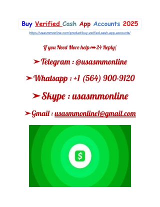 Buy Verified Cash App Accounts 2025