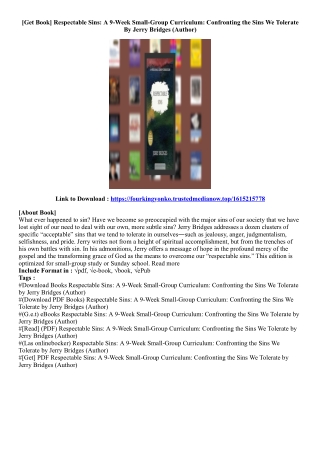 (View Book) Respectable Sins: A 9-Week Small-Group Curriculum: Confronting the S