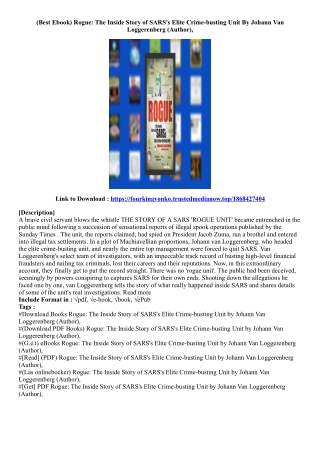 (Free Book) Rogue: The Inside Story of SARS's Elite Crime-busting Unit By Johann