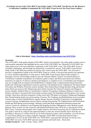 [View PDF] Secrets of the NATA-BOC Exam Study Guide: NATA-BOC Test Review for th