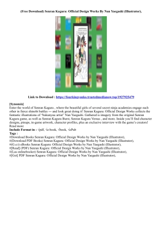 (Best Ebook) Senran Kagura: Official Design Works By Nan Yaegashi (Illustrator),