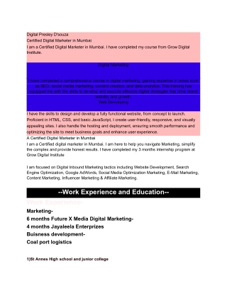 Digital Presley Dsouza