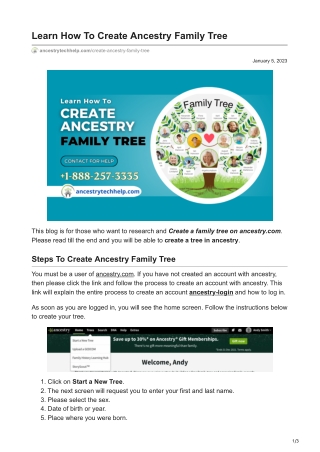 ancestrytechhelp.com-Learn How To Create Ancestry Family Tree