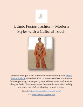 Ethnic Fusion Fashion