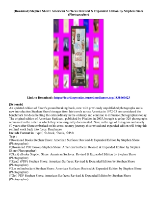 [Free Download] Stephen Shore: American Surfaces: Revised & Expanded Edition By