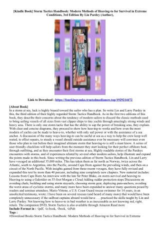 (Free Download) Storm Tactics Handbook: Modern Methods of Heaving-to for Surviva