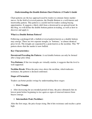 Understanding the Double Bottom Chart Pattern