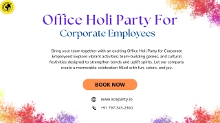 Office Holi Party For Corporate Employees