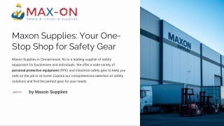 Affordable Safety Gear Online at Maxon Supplies