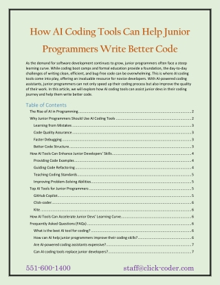 How AI Coding Tools Can Help Junior Programmers Write Better Code