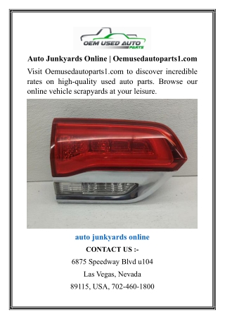 Auto Junkyards Online  Oemusedautoparts1
