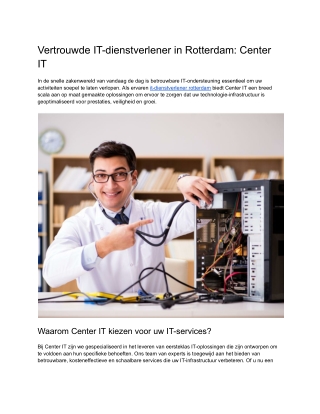 Vertrouwde IT-dienstverlener in Rotterdam_ Center IT (1)