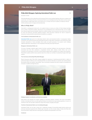 Philip Allott Misogyny: Exploring International Public Law