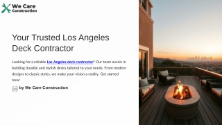 Your Trusted Los Angeles Deck Contractor