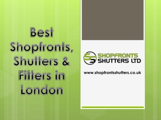Aluminium Shopfront in London - Shopfronts Shutters Ltd.