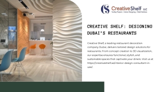 Creative Shelf Designing Dubai’s Restaurants