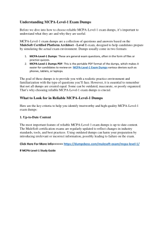 MCPA-Level-1 Exam Dumps