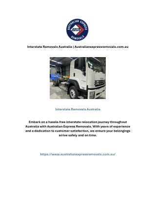 Interstate Removals Australia | Australianexpressremovals.com.au