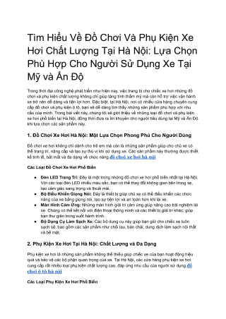 đồ chơi ô tô hà nội