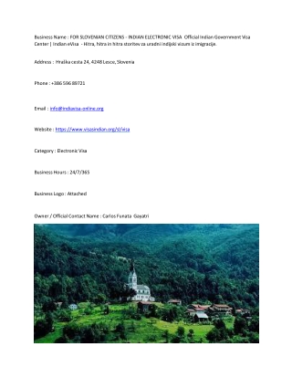 FOR SLOVENIAN CITIZENS - INDIAN ELECTRONIC VISA  Official Indian Government Visa