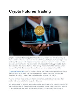 Crypto Futures Trading