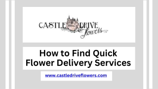 How to Find Quick Flower Delivery Services