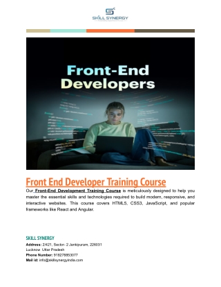 Front End Developer training course PDF