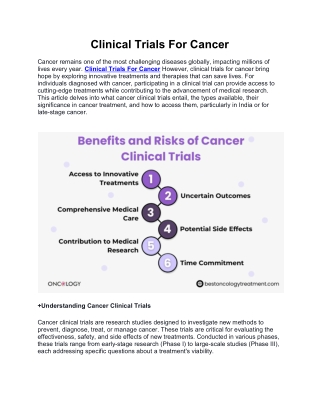 Clinical Trials For Cancer