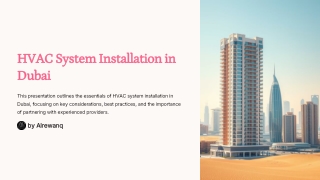 Hvac system installation Dubai