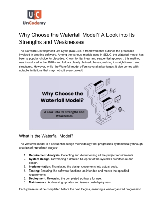 Why Choose the Waterfall Model? A Look into Its Strengths and Weaknesses