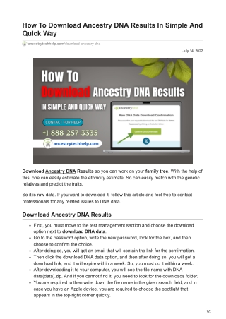 ancestrytechhelp.com-How To Download Ancestry DNA Results In Simple And Quick Way