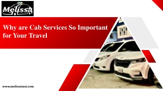 Cab Services Important for Your Travel
