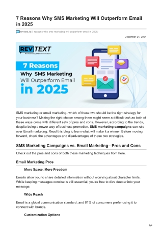 7 Reasons SMS Marketing Will Surpass Email in 2025