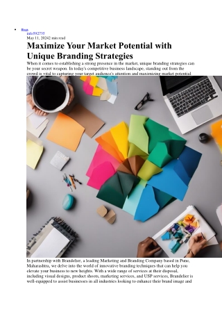 Maximize Your Market Potential with Unique Branding Strategies