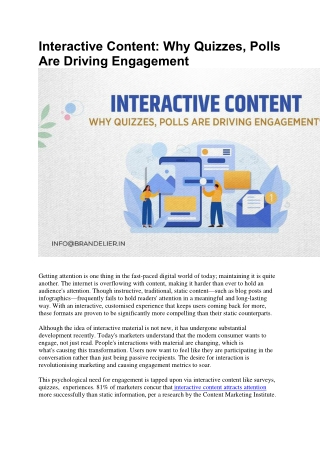 Interactive Content
