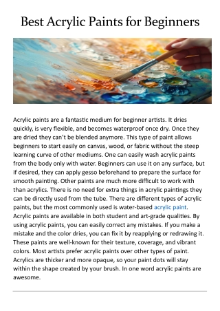 Best Acrylic Paints for Beginners (1)