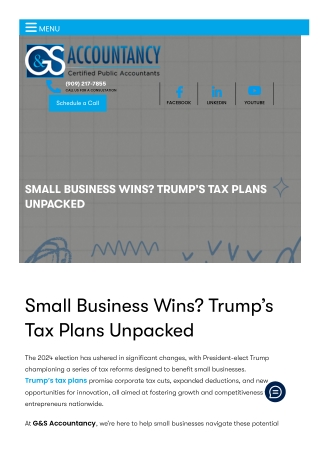 Unlocking Small Business Benefits in Trump’s Tax Plans