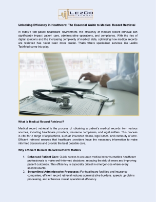 Unlocking Efficiency in Healthcare_ The Essential Guide to Medical Record Retrieval