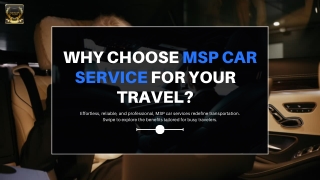 Why Choose MSP Car Service for Your Travel