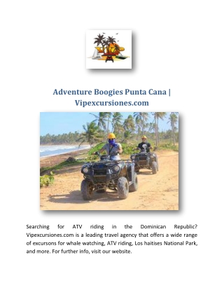Adventure Boogies Punta Cana | Vipexcursiones.com