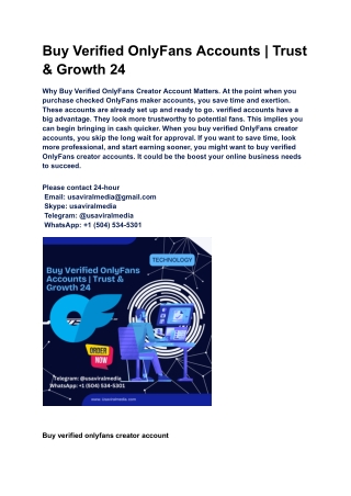 Buy Verified OnlyFans Accounts _ Trust & Growth 25