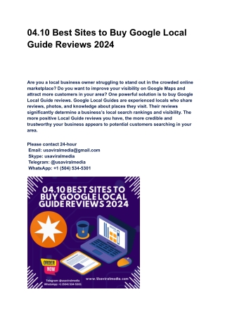 04.10 Best Sites to Buy Google Local Guide Reviews 2025