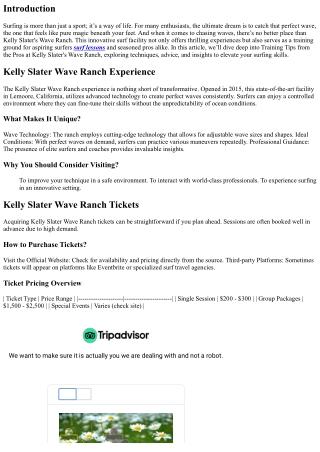 Training Tips from the Pros at Kelly Slater's Wave Ranch