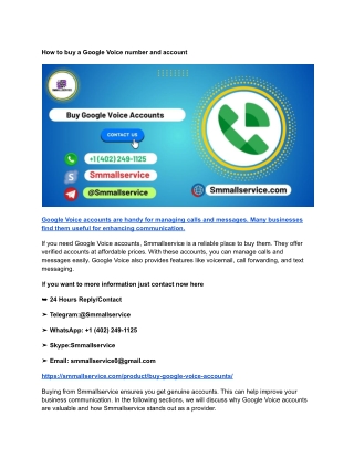 How to buy a Google Voice number and account