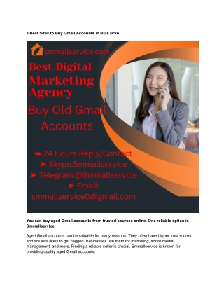 3 Best Sites to Buy Gmail Accounts in Bulk (PVA