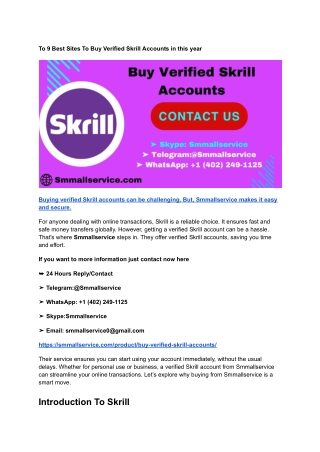 To 9 Best Sites To Buy Verified Skrill Accounts in this year (2)