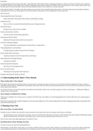 Your Ultimate Checklist for Visiting Kelly Slater’s Wave Ranch